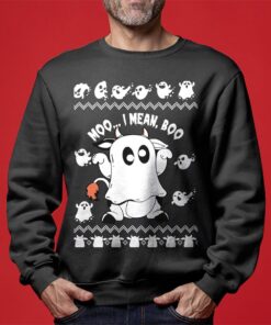 Happy Cow Halloween Christmas Sweater