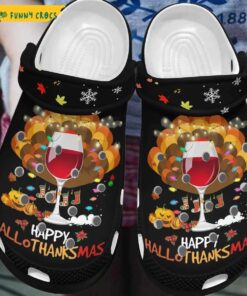 Happy Hallothanksmas Crocs Slippers