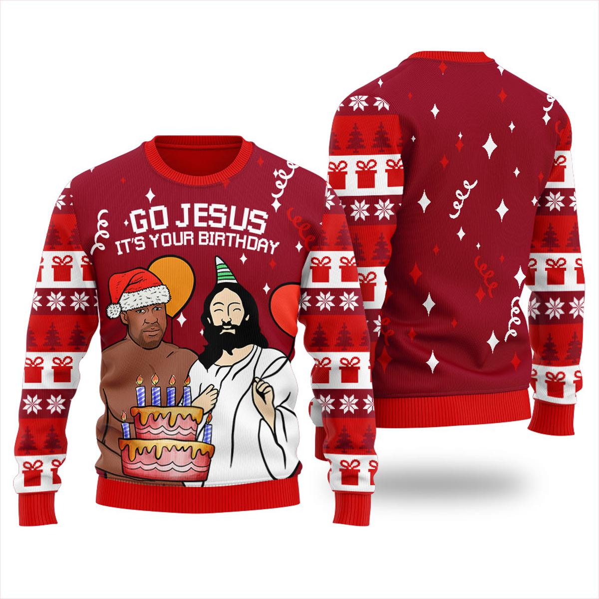 Its Your Birthday Jesus Ugly Sweater