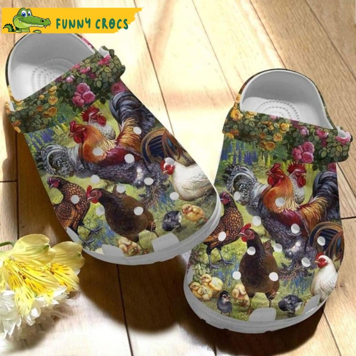 Funny Family Chicken Flower Crocs Clog