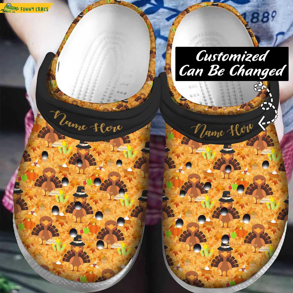 Personalized Thanksgiving Fall Gnomes Crocs Slippers