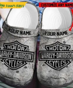 Harley Davidson Personalized Custom Name Band Crocs Clog Shoes