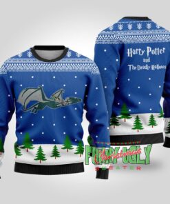 Harry Potter On Dragon Funny Christmas Sweater