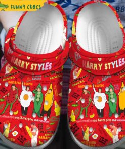 Harry Styles Singer Music Red Crocs Clog Shoes