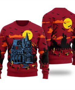 Haunted House Halloween Sweater