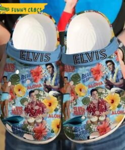 Orange Elvis Presley Crocs Shoes