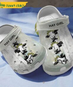 Hay Girls Cow With Yellow Ribbon Crocs Clog Slippers