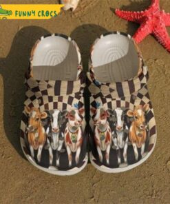 Heifer Cows Lover Checkered Pattern Crocs Clog Shoes