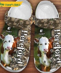 Hereford Cow Camo Forest Cute Crocs Clog Shoes