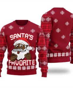 Hilarious African American Santa Ugly Xmas Sweater