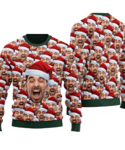 Hilarious Personalized Multiple Faces Ugly Christmas Sweater