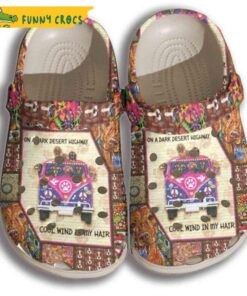Hippie Dachshund Bus Dog Crocs Shoes