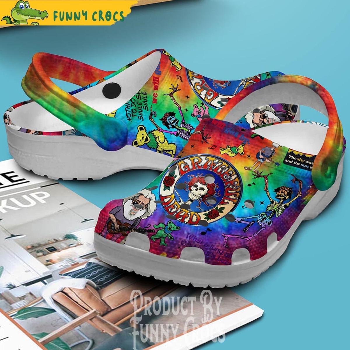 Personalized Peanuts Grateful Dead Snoopy Crocs Sandals