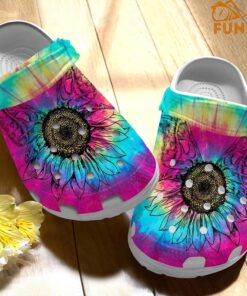 Colorful Sunflowers Hippie Crocs Clog