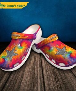 Hippie Tie Dye Dallas Cowboys Crocs Shoes