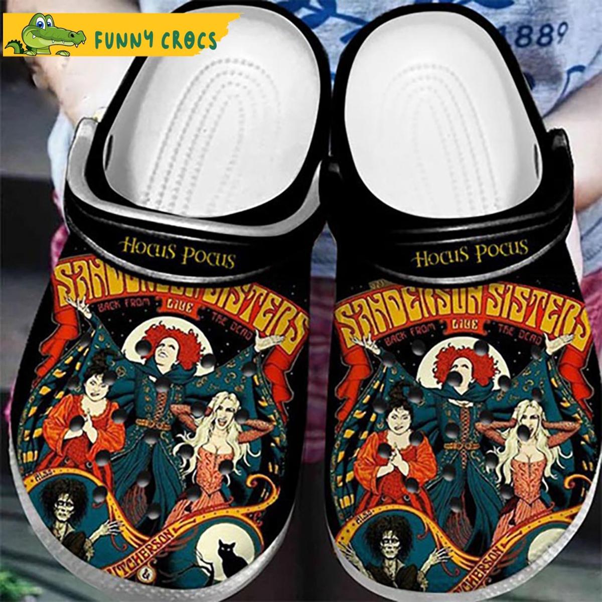 Hocus Pocus Sanderson Sisters It?€™s Just A Bunch Of Hocus Pocus Halloween Crocs Slippers