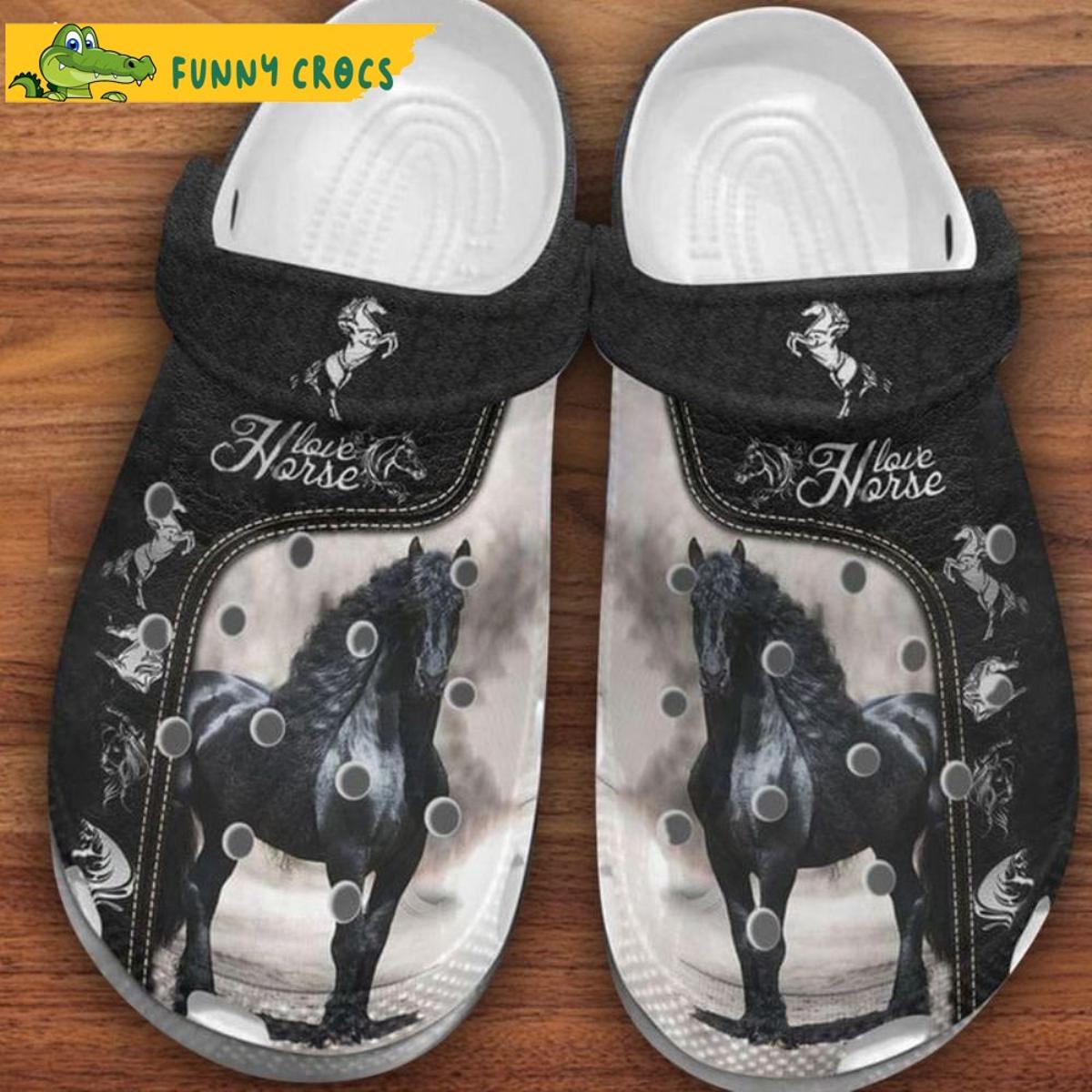 Beautiful Brown Horse Pattern Crocs Shoes