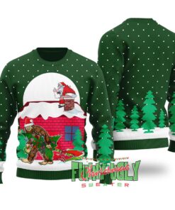 Bigfoot Stole Thanksgiving Funny Christmas Sweater