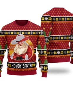 Howdy Santa Retro Christmas Sweater