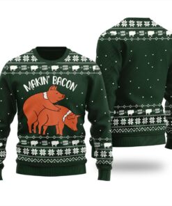 Humorous Making Bacon Mens Christmas Sweater
