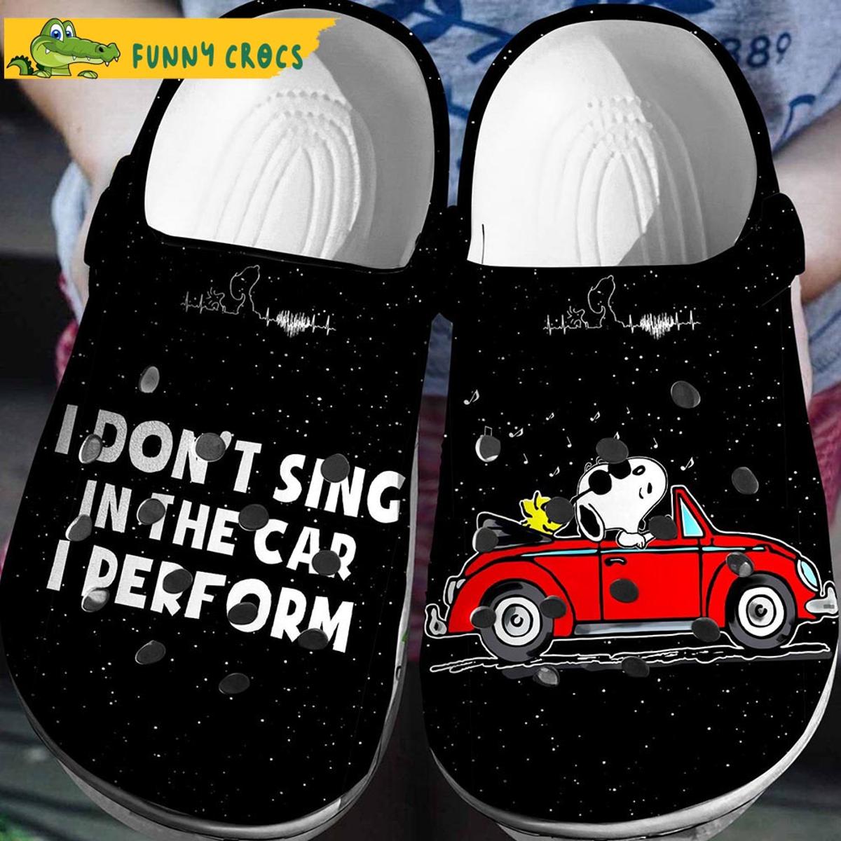 Inhale Exhale Snoopy Crocs Sandals