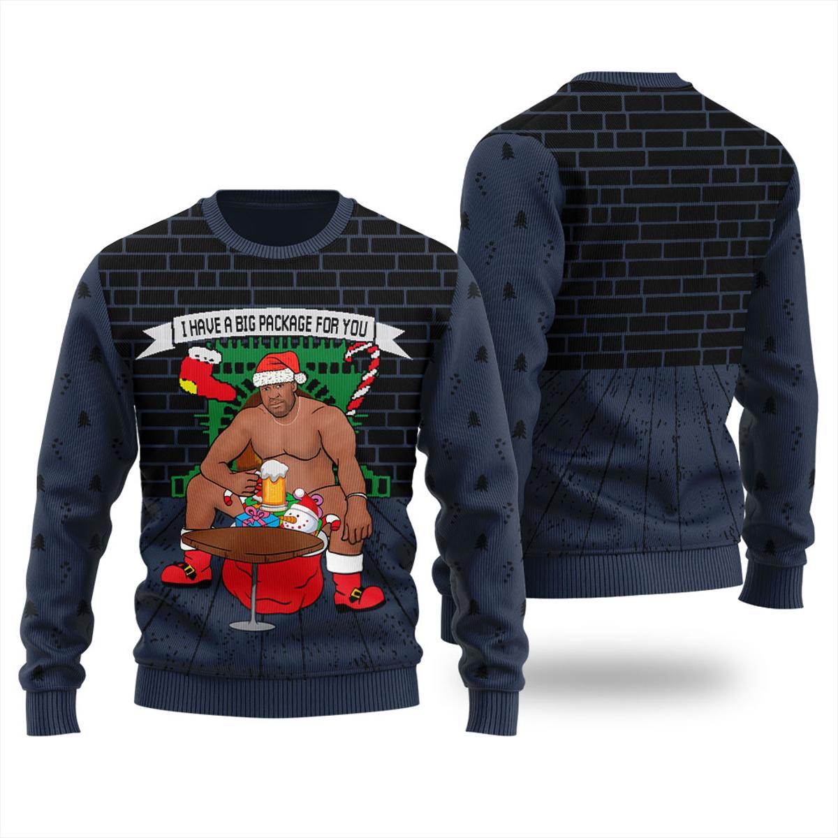 I Have A Big Package For You Barry Wood Ugly Sweater