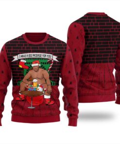 I Have A Big Package For You Barry Wood Funny Christmas Sweaters