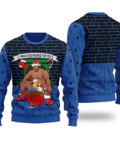 I Have A Big Package For You Barry Wood Ugly Christmas Sweater Women