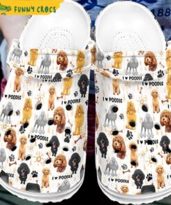 Vintage Personalized Poodle Crocs Slippers