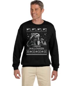 I Prefer Halloween Christmas Sweater Jack Skellington Christmas Sweater