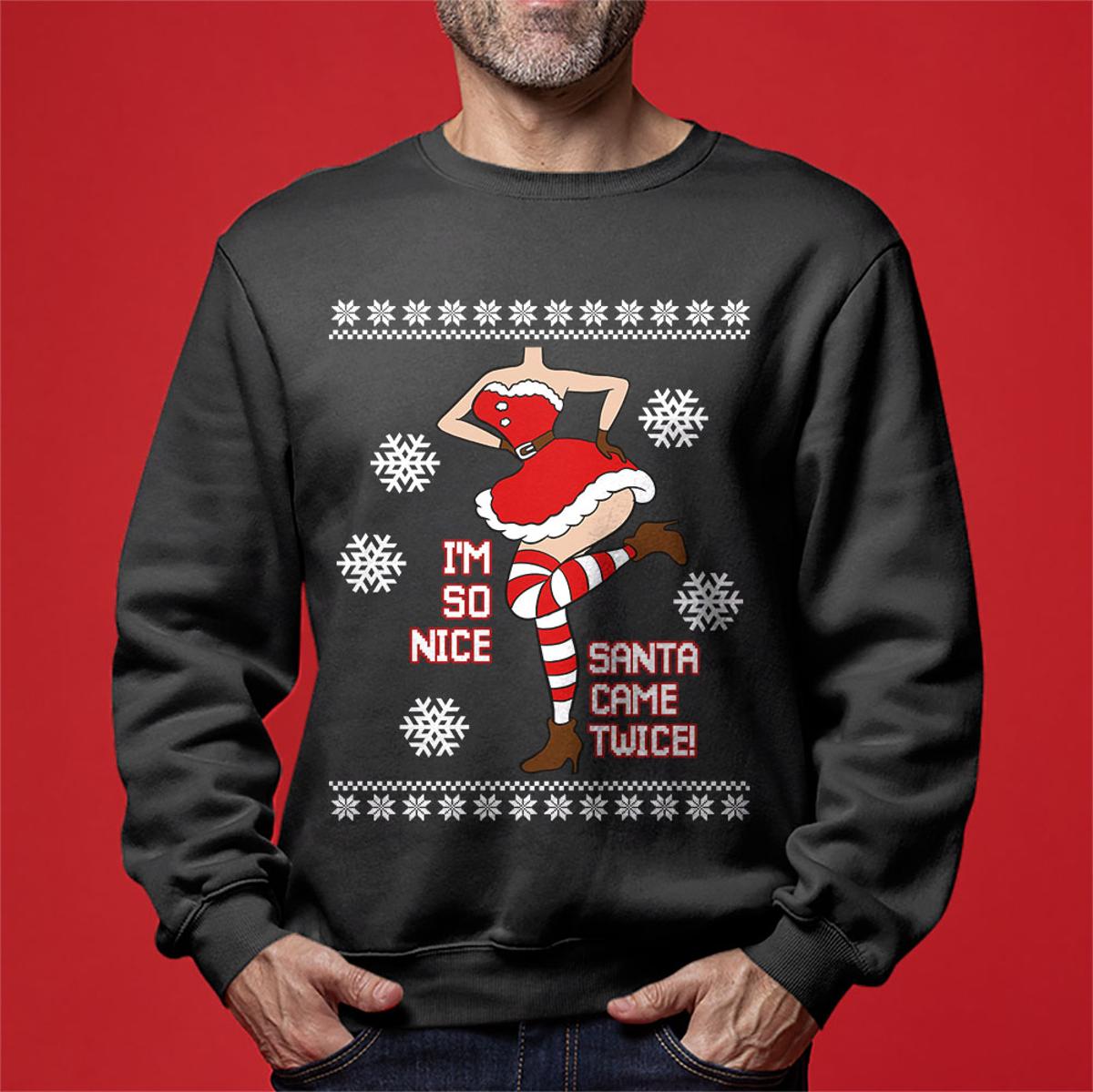 Stuck Santa Womens Ugly Christmas Sweater