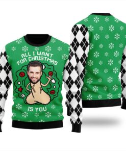 Inappropriate Custom Face Mens Christmas Sweater