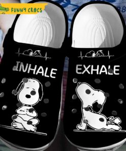 Inhale Exhale Snoopy Crocs Sandals