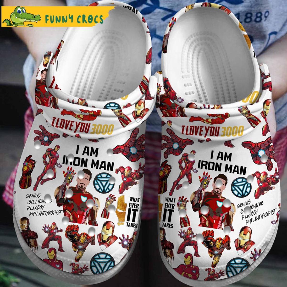 Tony Stark Iron Man Crocs Sandals