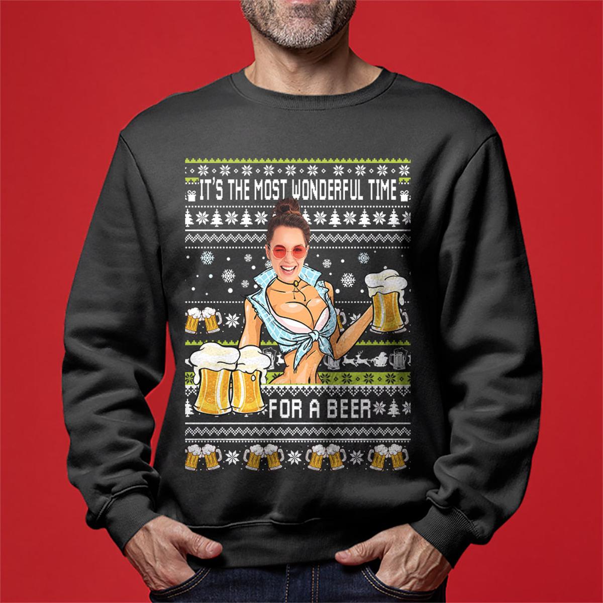 Santa Fighting For Christmas Ugly Sweater