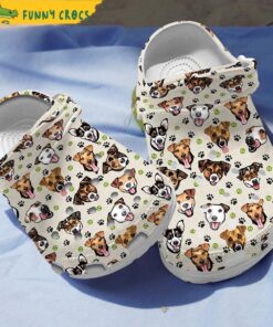 Personalized Jack Russell Terrier Puppy Crocs Sandals