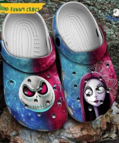 Cartoon Pumkin And Jack Skellington Crocs Shoes