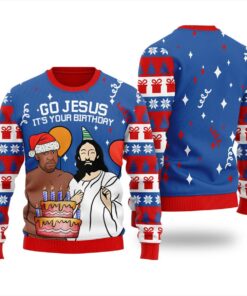 Jesus Birthday Party Mens Christmas Sweater