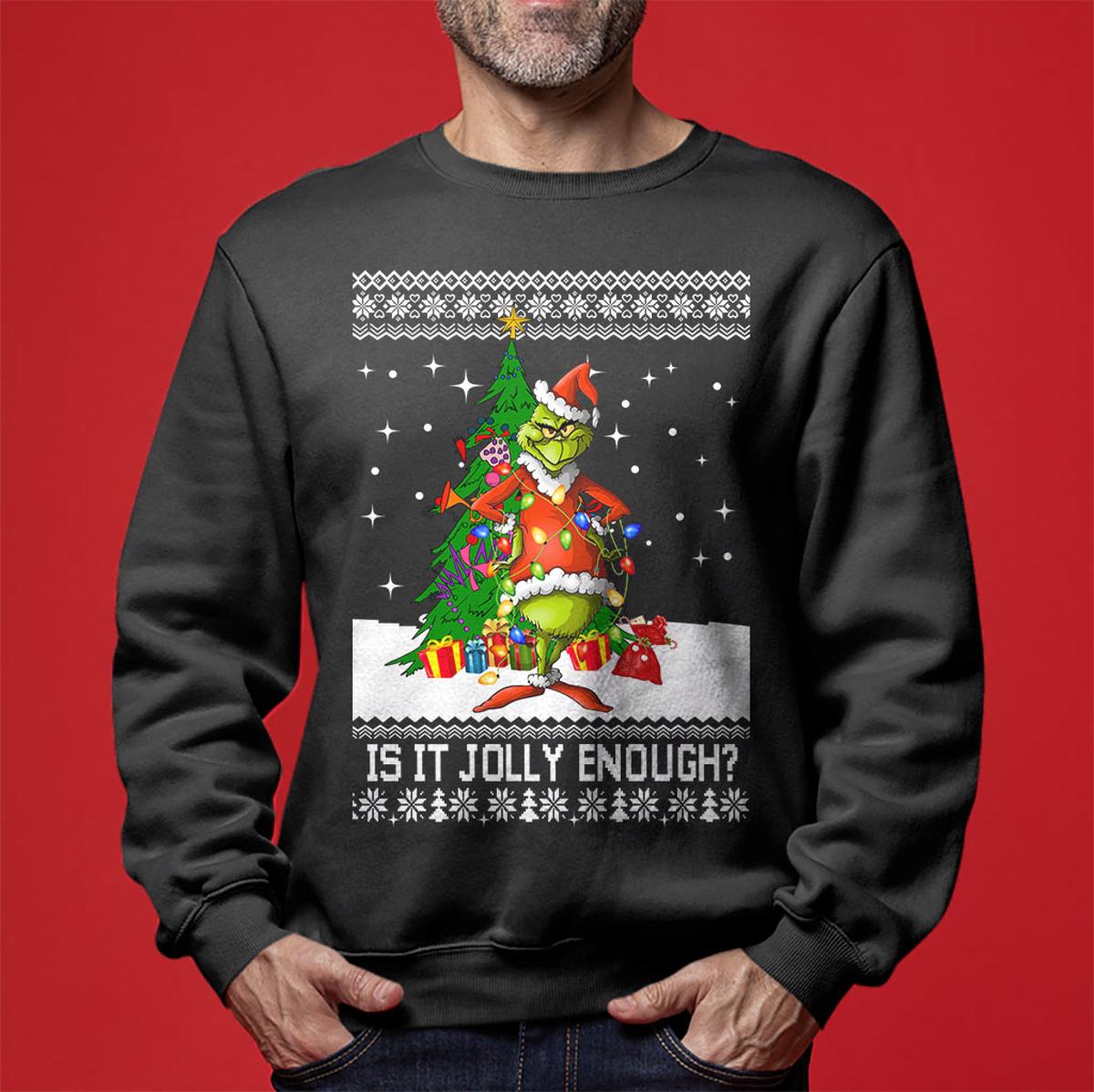 Jolly Enough Grinch Ugly Christmas Sweater