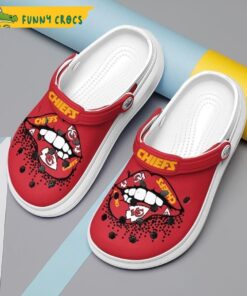 Kansas City Chiefs Lips Crocs Slippers