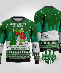 King Of Sinful Sots Grinch Sweater