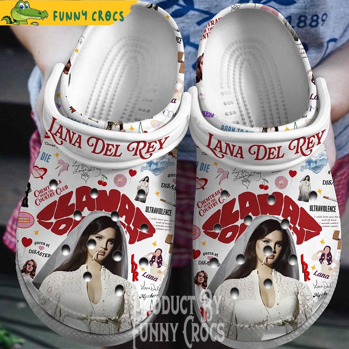 Lana Del Ray Pattern Crocs Clogs