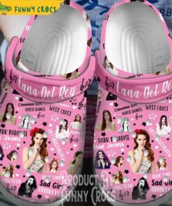 Lana Del Rey Pattern Pink Crocs Clog