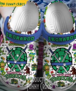 Leonardo Ninja Turtle White Crocs Sandals