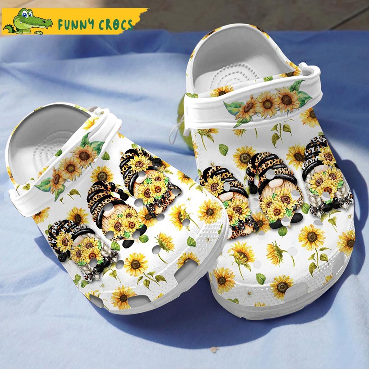 Funny Butterfly Sunflower Garden Crocs Sandals