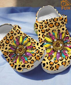 Hippie Sunflower Crocs Slippers