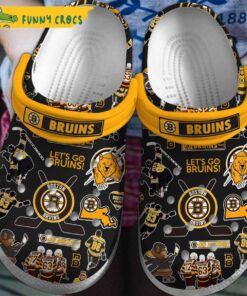 Lest Go Runs Boston Brunis Nhl Crocs Clog Slippers