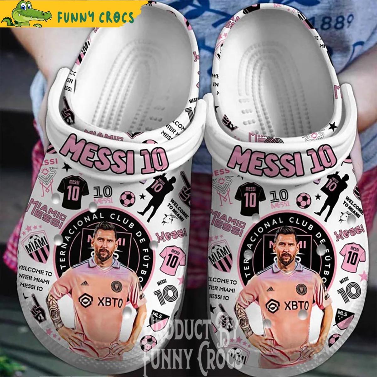 Personalized Lionel Messi Inter Miami Soccer Crocs Slippers