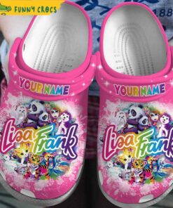 White Lisa Frank Crocs Clog Shoes