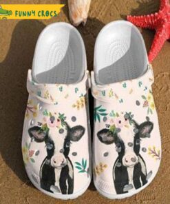 Little Cow Flower Pink Crocs Clog Shoes